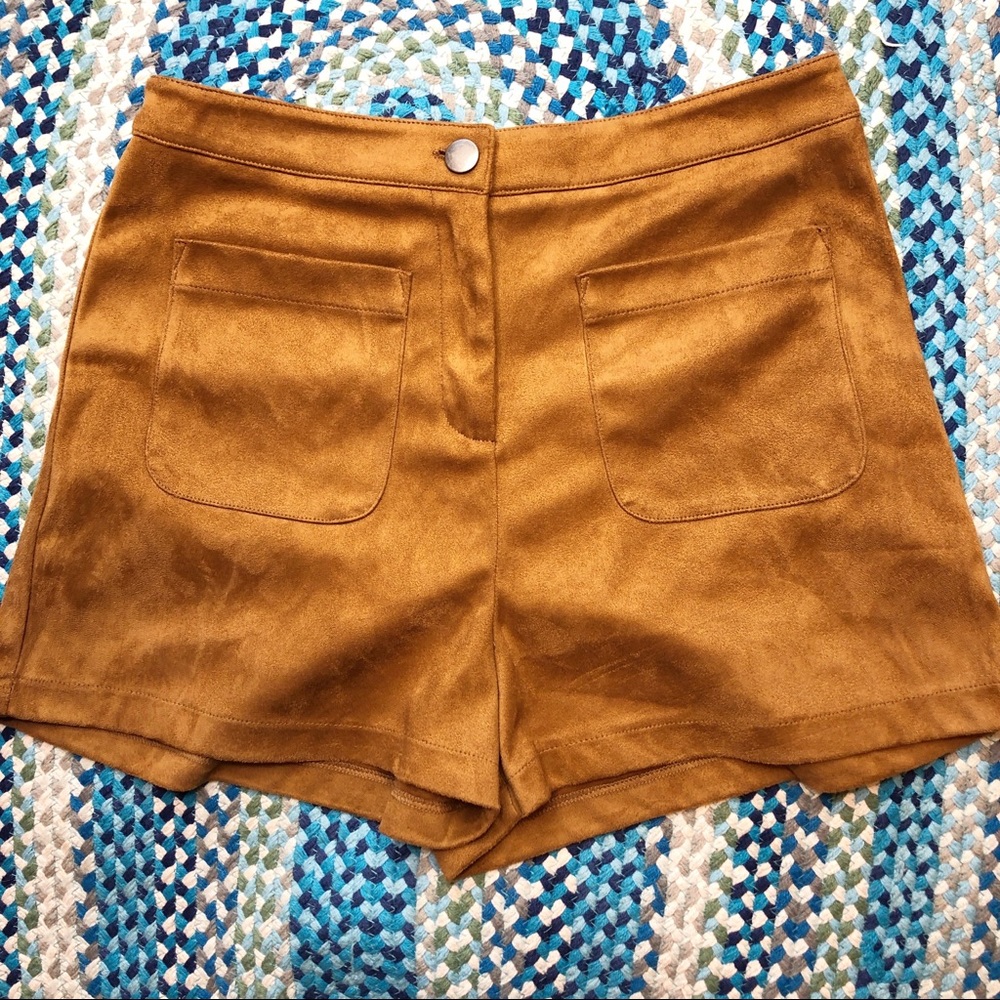 Lush High‎ Waisted Velvet Shorts